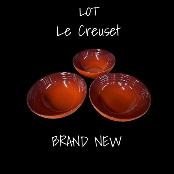 Le Creuset Cayenne Cereal Bowl Set of 3 - 16 cm, New with Tags - Picture 1 of 2